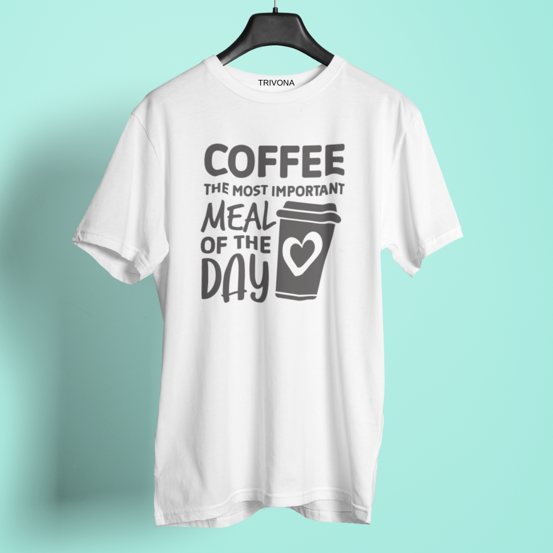 Unisex Coffee Lover's Round Neck Half Sleeve T-Shirt ☕