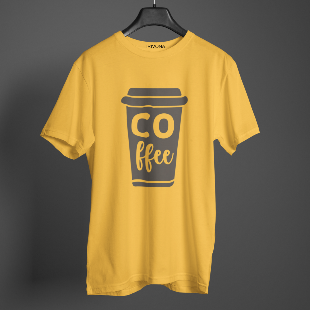 Unisex Coffee Lover's Round Neck Half Sleeve T-Shirt ☕