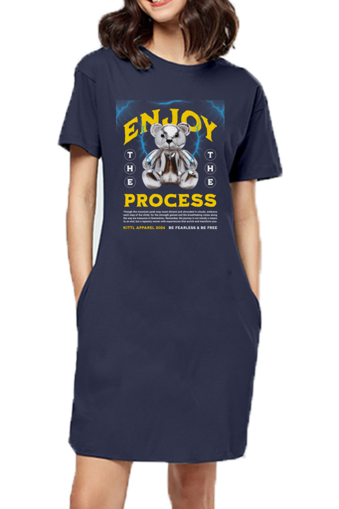 Enjoy the process t-shirt dress