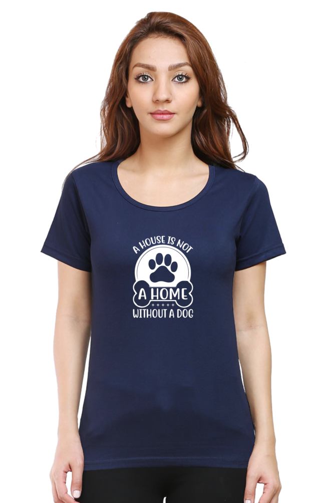 Female Round Neck Half Sleeve T-Shirt - Dog Lover's Classic