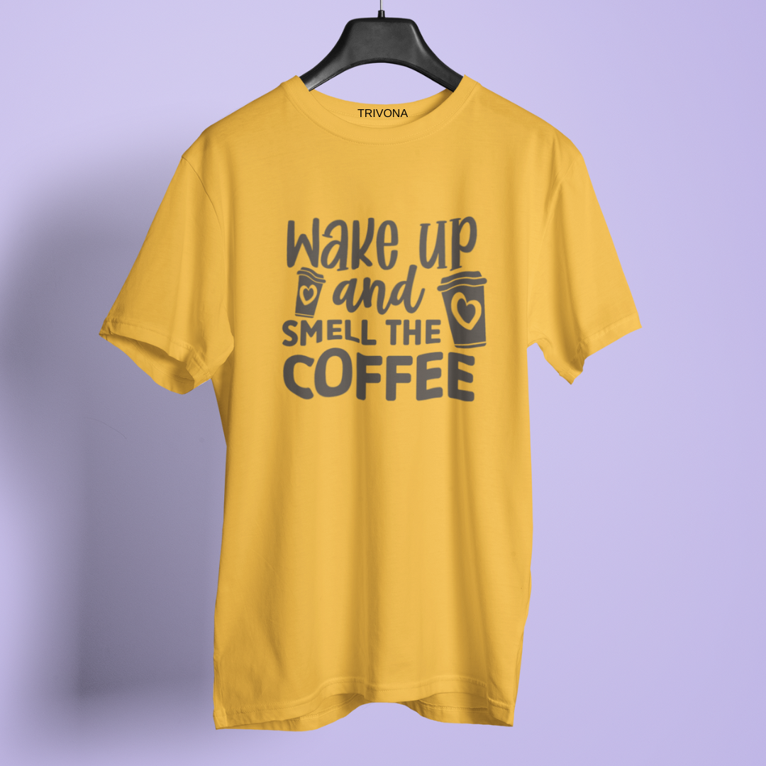 Unisex Coffee Lover's Round Neck Half Sleeve T-Shirt ☕