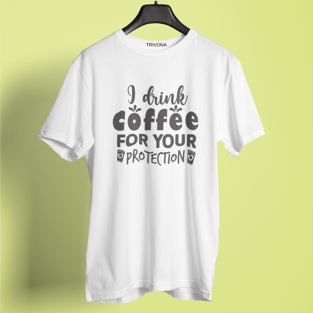 Unisex Coffee Lover's Round Neck Half Sleeve T-Shirt ☕