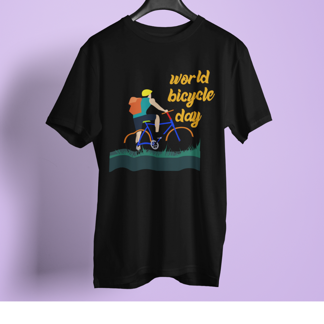 World Bicycle Day Round Neck Classic T-Shirt