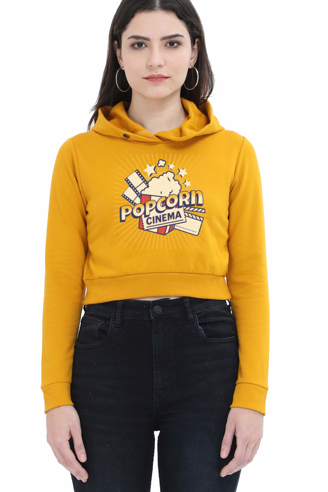 Pop corn Unisex Crop Hoodie