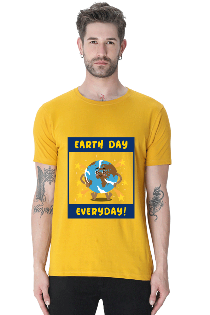 Earth day everyday round neck t-shirt