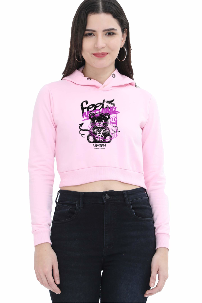 Feels Nothing Crop Hoodie