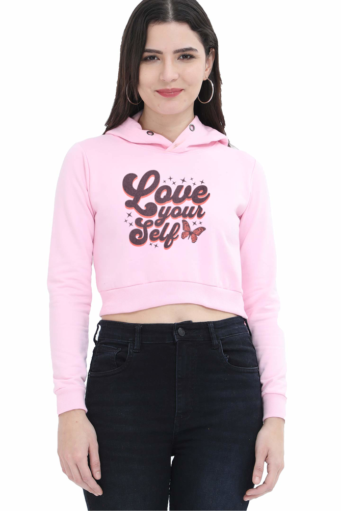 Love Your Self Crop Hoodie