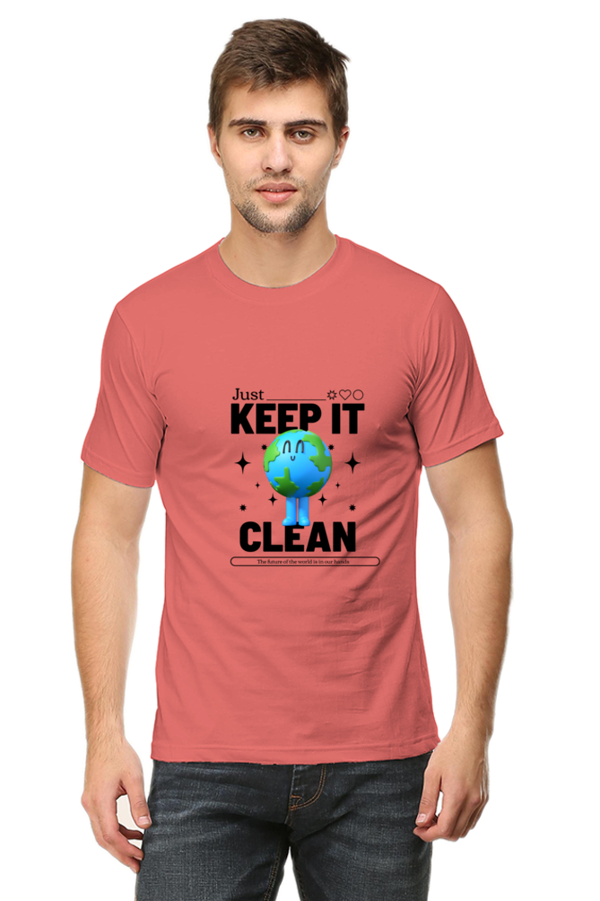 Keep it clean Planet Round Neck Half Sleeve Classic T-Shirt