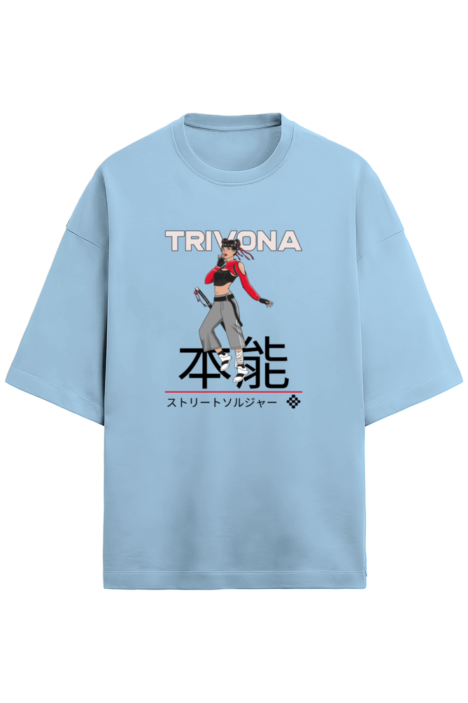 Anime Oversized Terry Tee – Unisex Comfort