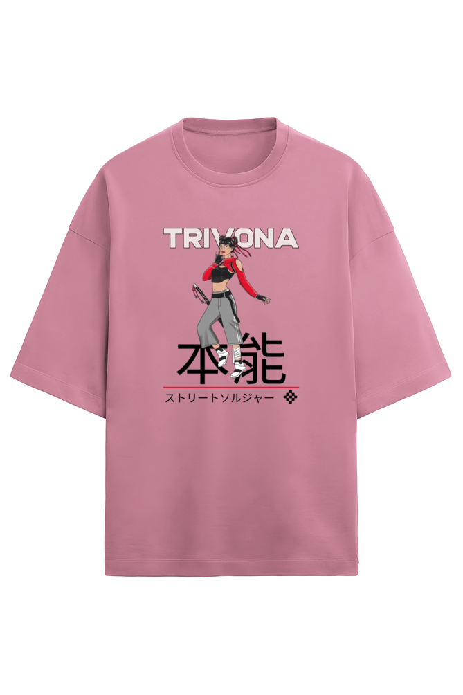 Anime Oversized Terry Tee – Unisex Comfort