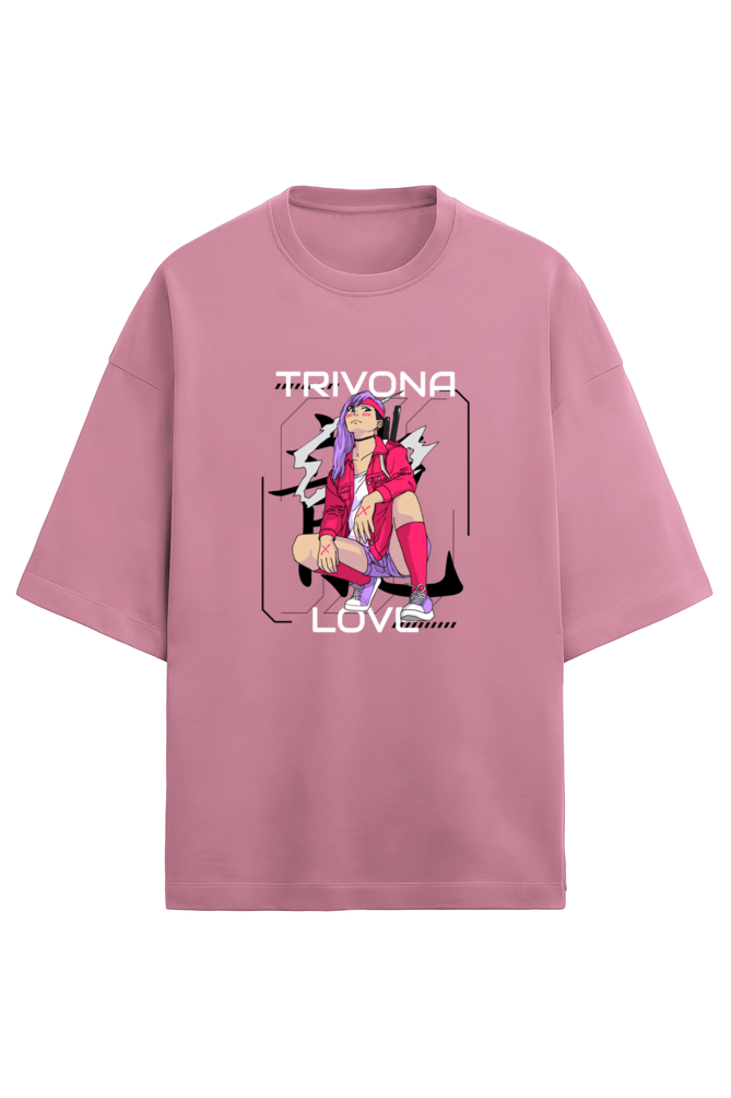 Anime Oversized Terry Tee – Unisex Comfort