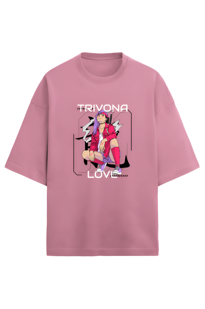Anime Oversized Terry Tee – Unisex Comfort