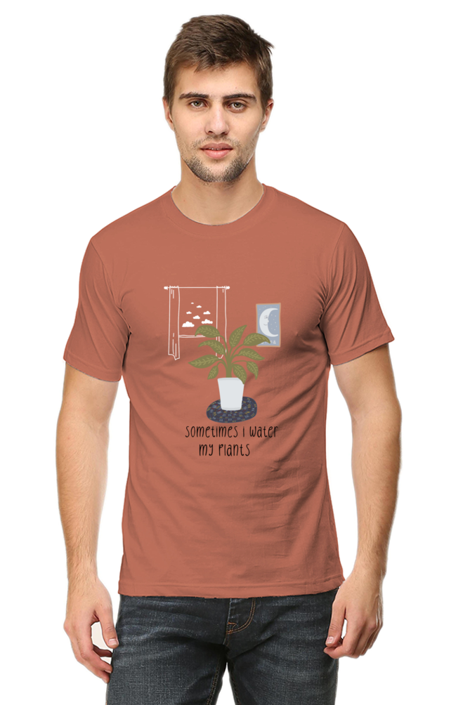 Sometime i water my plants Round Neck Classic T-Shirt