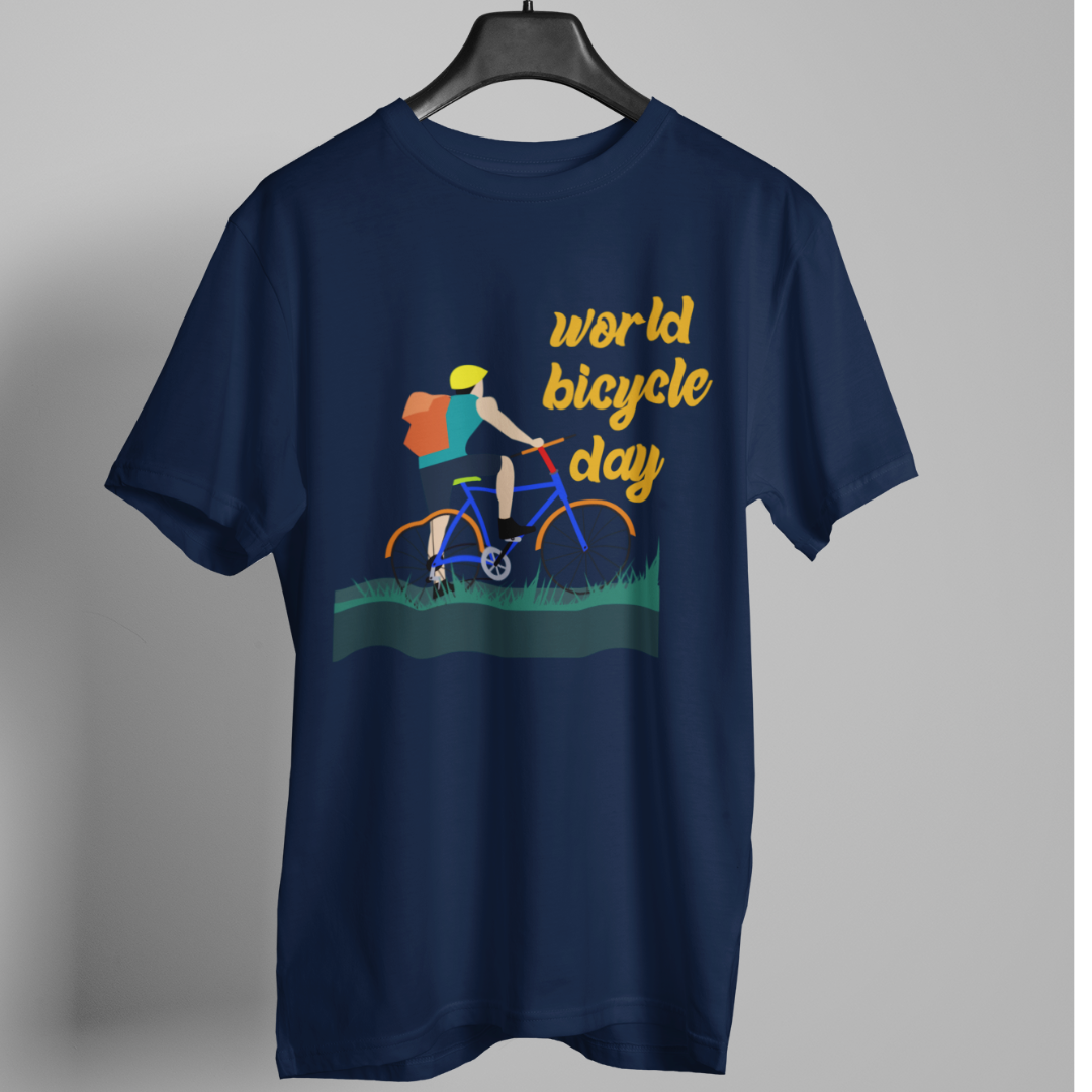 World Bicycle Day Round Neck Classic T-Shirt