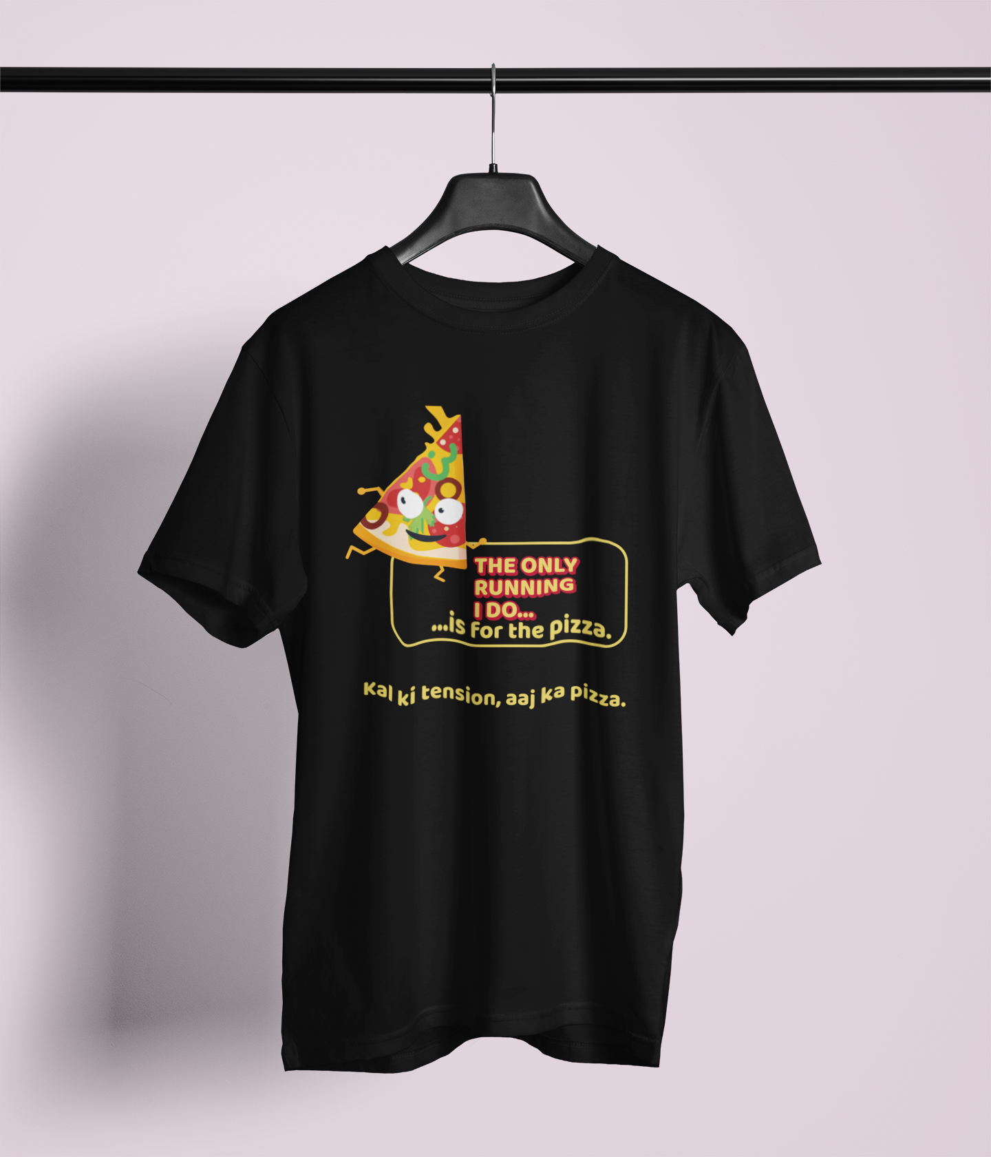 Unisex Round Neck Pizza T-Shirt: